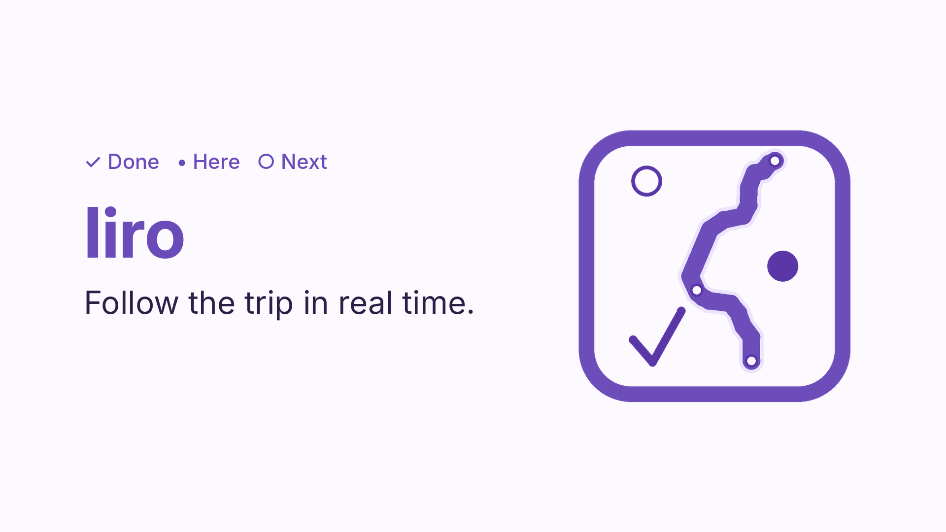 Iiro route and trip progress brand illustration